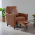 Fauteuil inclinable moderne Pablo Caramel en similicuir caramel