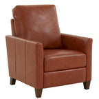 Fauteuil inclinable moderne Pablo Caramel en similicuir caramel