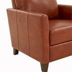 Fauteuil inclinable moderne Pablo Caramel en similicuir caramel