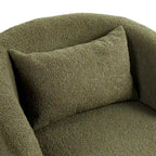 Fauteuil pivotant rembourré avec rangement, style moderne, pour salon, chambre, bureau ou coin lecture.