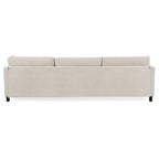 Canapé 4 places spacieux beige 107,87 avec pouf amovible