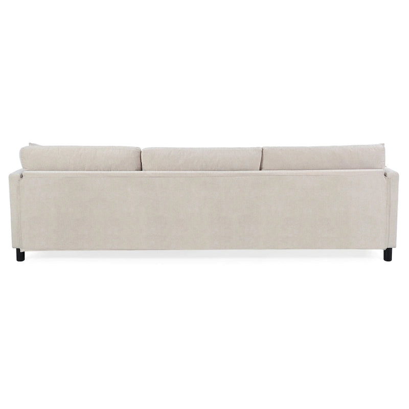 Canapé 4 places spacieux beige 107,87 avec pouf amovible