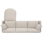 Canapé 4 places spacieux beige 107,87 avec pouf amovible