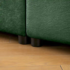 Canapé d'angle modulaire en forme de L, revêtu de chenille, avec assise de rangement, combinaison à monter soi-même.