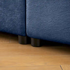 Canapé d'angle modulaire en forme de L, revêtu de chenille, avec assise de rangement, combinaison à monter soi-même.