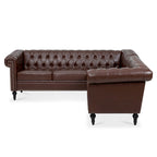 Christopher Knight Home - Canapé d'angle luxueux Clayton en cuir PU