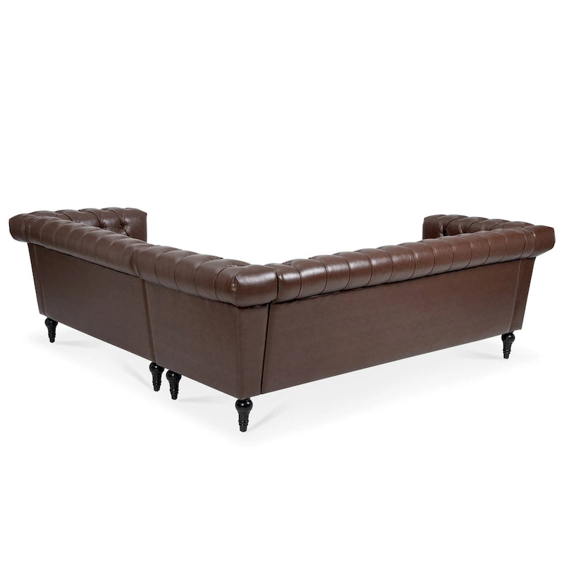 Christopher Knight Home - Canapé d'angle luxueux Clayton en cuir PU