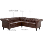 Christopher Knight Home - Canapé d'angle luxueux Clayton en cuir PU