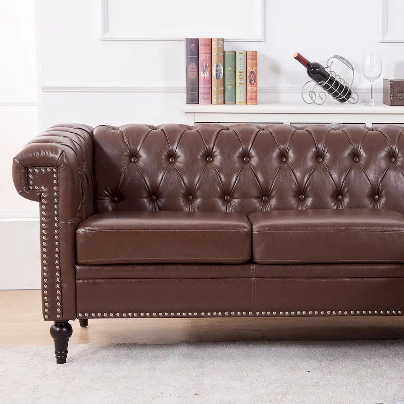 Christopher Knight Home - Canapé d'angle luxueux Clayton en cuir PU