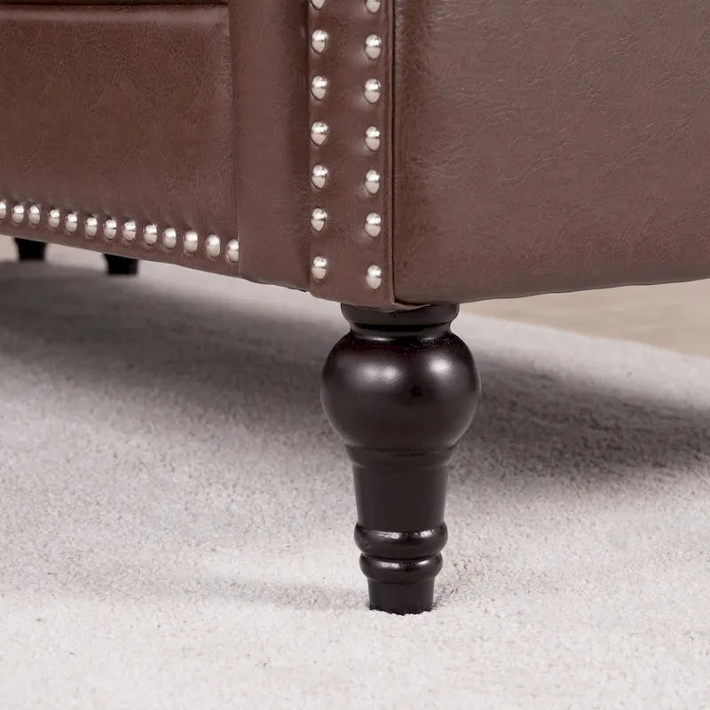 Christopher Knight Home - Canapé d'angle luxueux Clayton en cuir PU