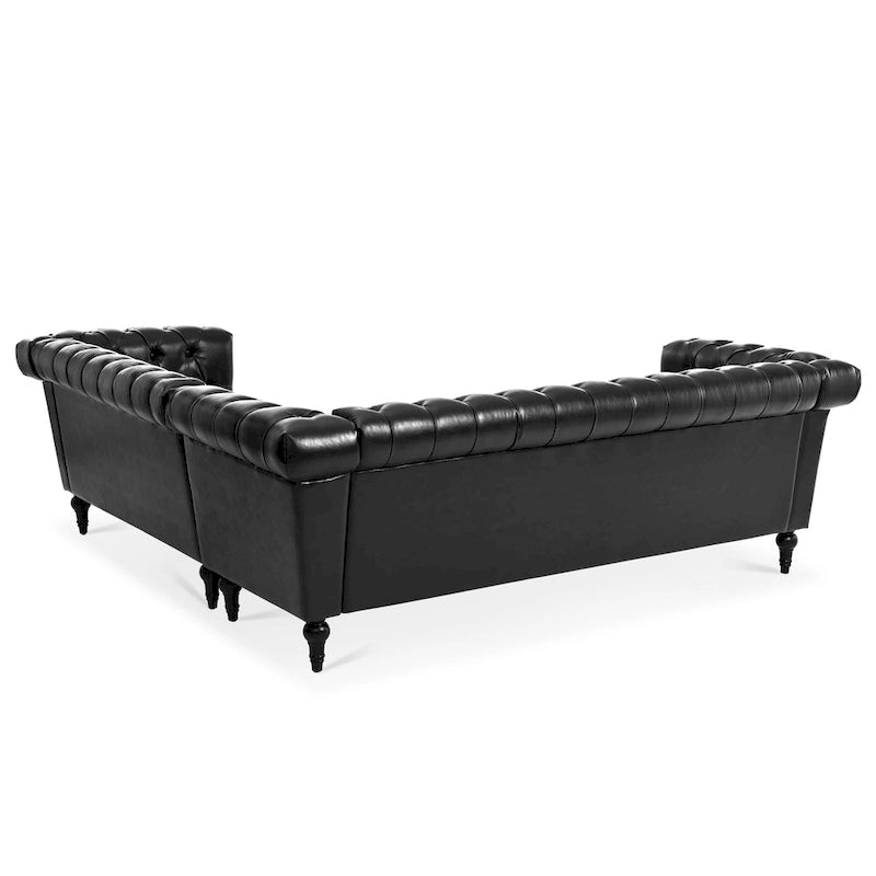 Christopher Knight Home - Canapé d'angle luxueux Clayton en cuir PU