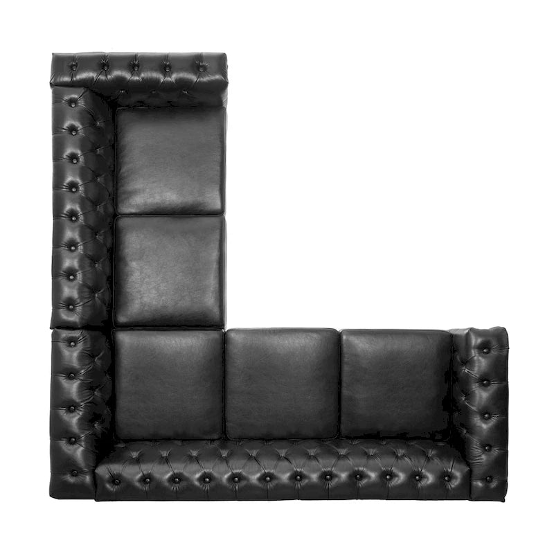 Christopher Knight Home - Canapé d'angle luxueux Clayton en cuir PU