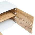 Meuble TV moderne Adley de 80 pouces avec rangement dissimulé par GDFStudio