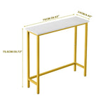 Console étroite de 29,5 cm, table d'entrée mince pour couloir, chambre, salon ou hall d'entrée