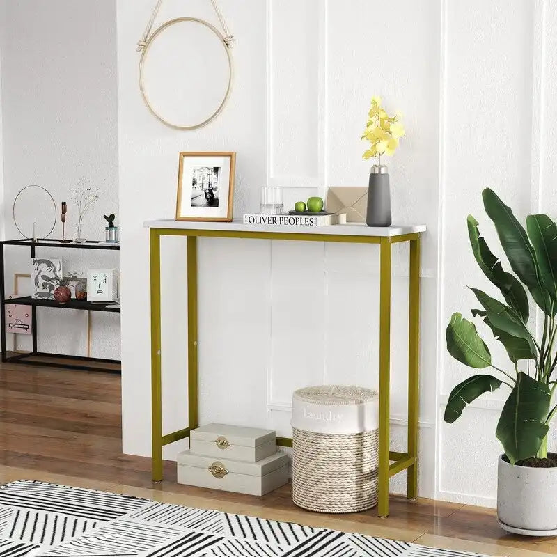 Console étroite de 29,5 cm, table d'entrée mince pour couloir, chambre, salon ou hall d'entrée