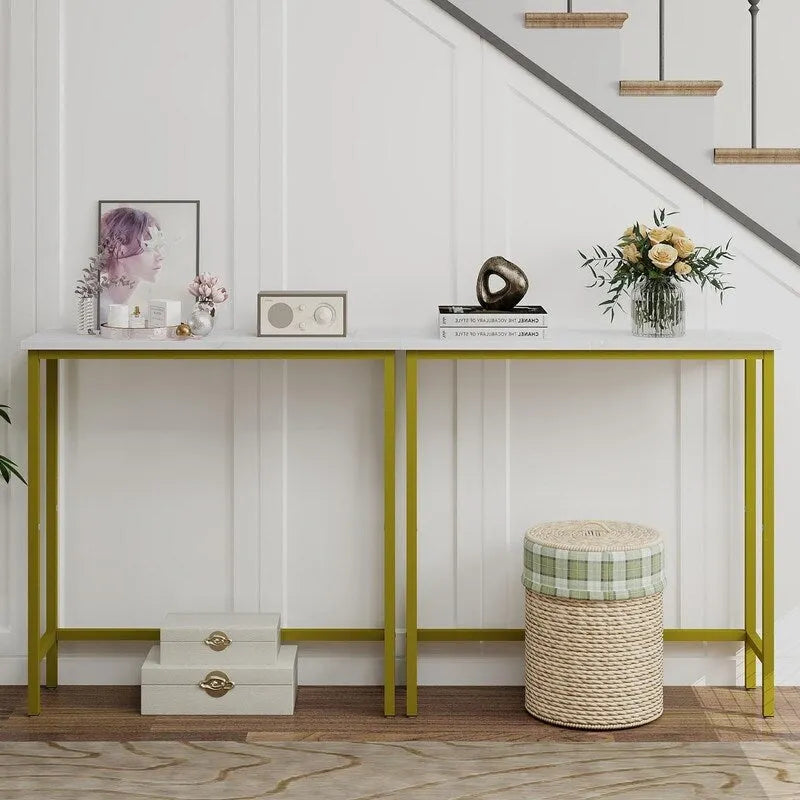 Console étroite de 29,5 cm, table d'entrée mince pour couloir, chambre, salon ou hall d'entrée