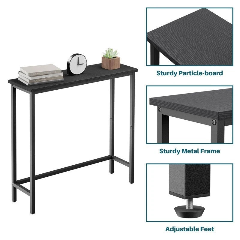 Console étroite de 29,5 cm, table d'entrée mince pour couloir, chambre, salon ou hall d'entrée