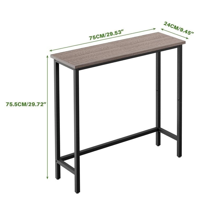 Console étroite de 29,5 cm, table d'entrée mince pour couloir, chambre, salon ou hall d'entrée