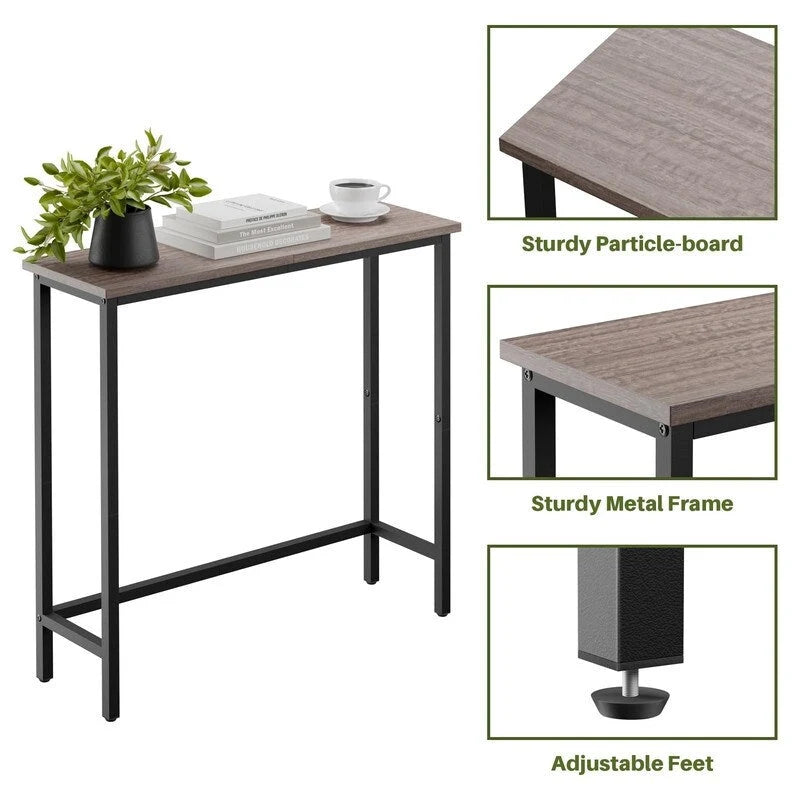 Console étroite de 29,5 cm, table d'entrée mince pour couloir, chambre, salon ou hall d'entrée