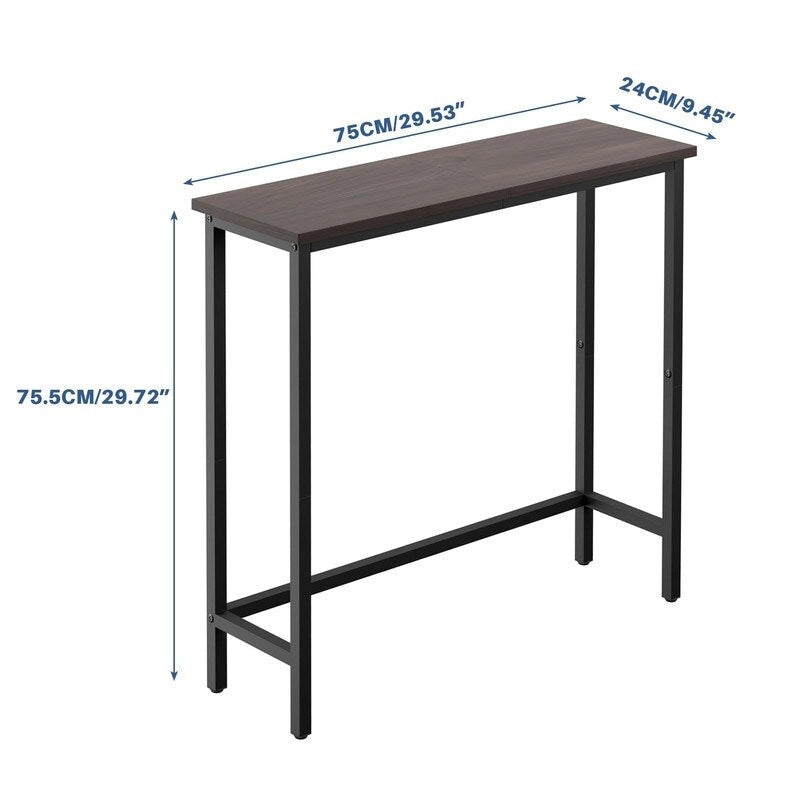 Console étroite de 29,5 cm, table d'entrée mince pour couloir, chambre, salon ou hall d'entrée