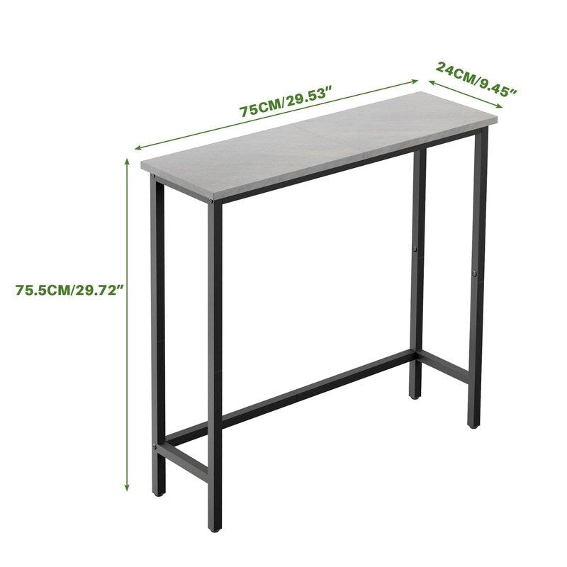 Console étroite de 29,5 cm, table d'entrée mince pour couloir, chambre, salon ou hall d'entrée