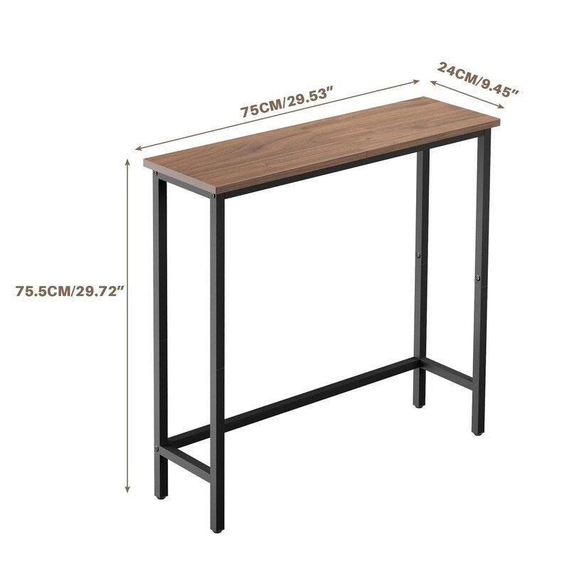Console étroite de 29,5 cm, table d'entrée mince pour couloir, chambre, salon ou hall d'entrée