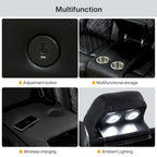 Ensemble de canapés inclinables modernes en cuir 3 pièces avec éclairage LED et chargeur sans fil