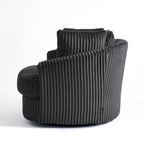 Fauteuil pivotant DREAMSIDEA à accoudoirs encastrés et housse amovible