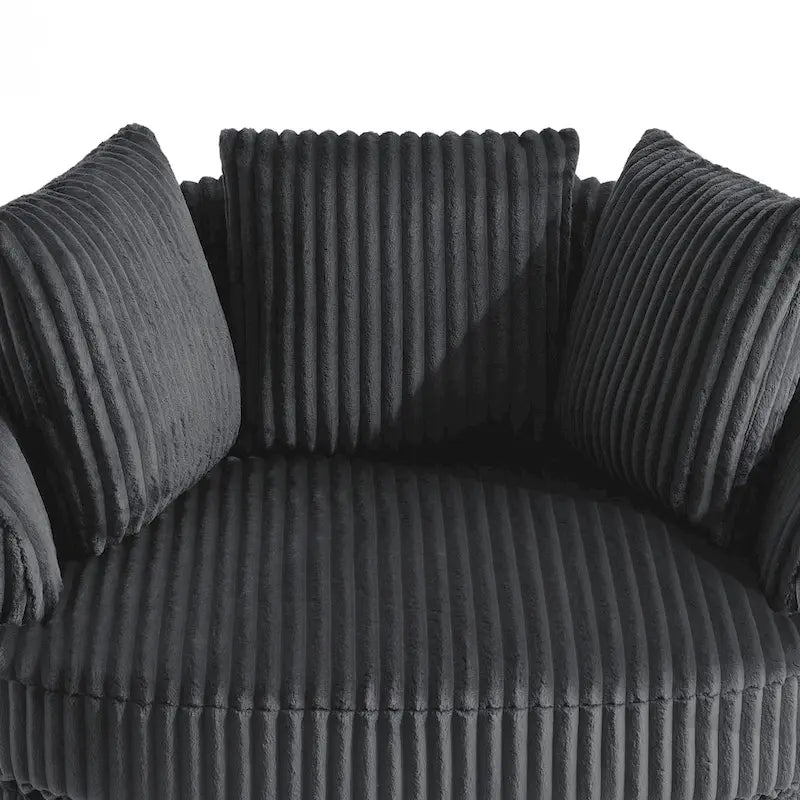 Fauteuil pivotant DREAMSIDEA à accoudoirs encastrés et housse amovible