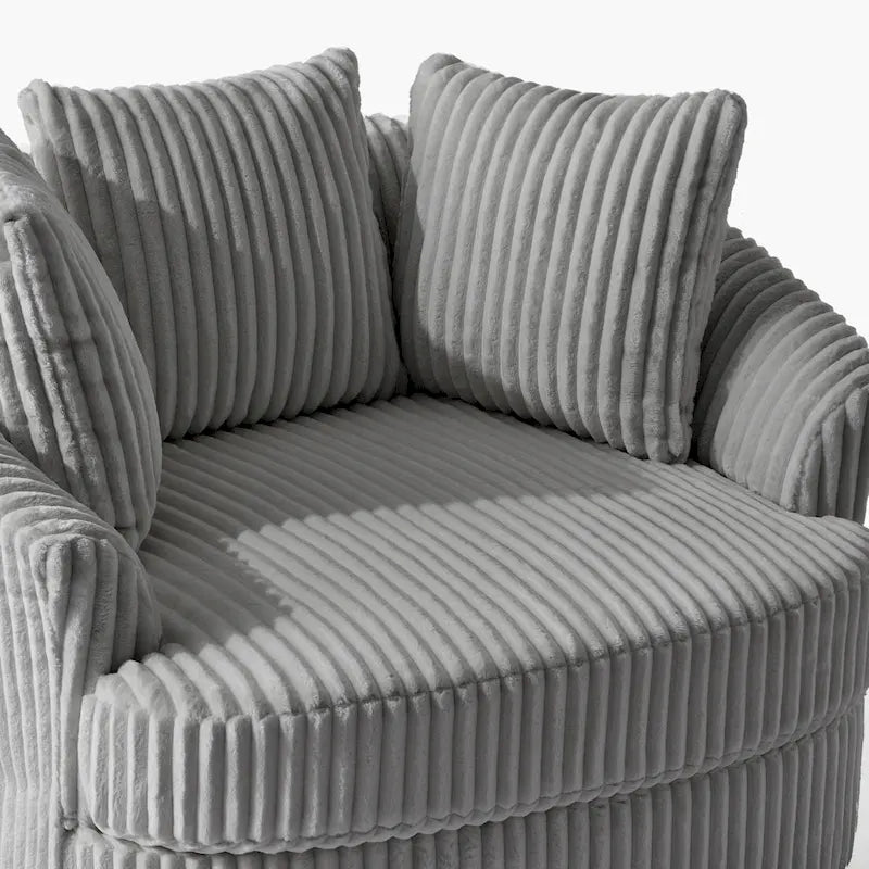 Fauteuil pivotant DREAMSIDEA à accoudoirs encastrés et housse amovible