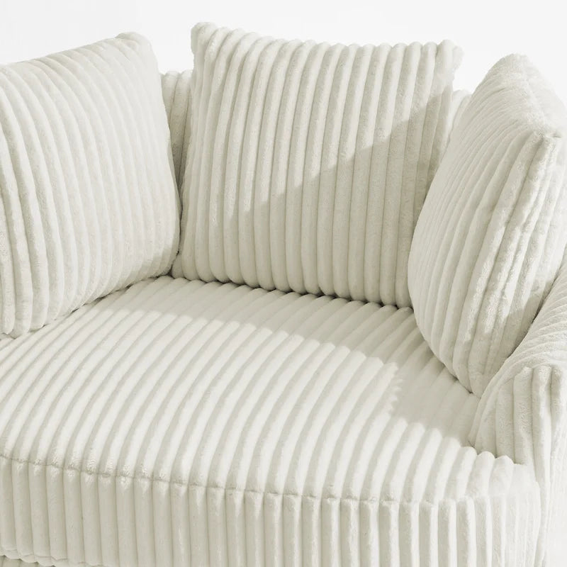 Fauteuil pivotant DREAMSIDEA à accoudoirs encastrés et housse amovible