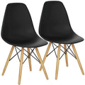Gymax Set of 2 Modern Dining Side Chair Armless Home Office w/ Wood - See Details