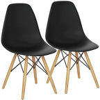 Gymax Set of 2 Modern Dining Side Chair Armless Home Office w/ Wood - See Details