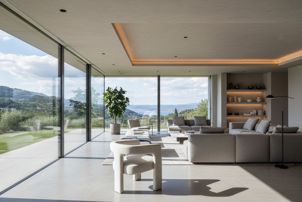 Ensemble de 2 chaises de salle à manger d'appoint, en tissu bouclé texturé blanc cassé, dossier incurvé