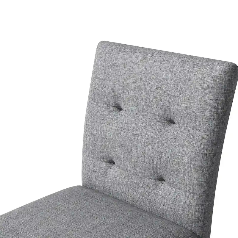 Ensemble de salle à manger 5 pièces, hauteur comptoir, comprenant une table rectangulaire en bois et 4 chaises rembourrées à dossier haut.