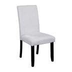 Ensemble table et chaises de cuisine en bois 5 pièces, table ronde pour 4 personnes avec plateau en faux marbre et 4 chaises rembourrées