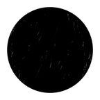 Ensemble table et chaises de cuisine en bois 5 pièces, table ronde pour 4 personnes avec plateau en faux marbre et 4 chaises rembourrées