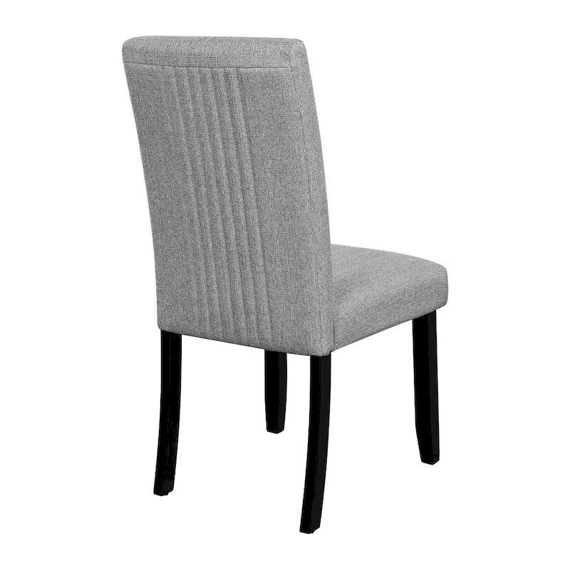 Ensemble table et chaises de cuisine en bois 5 pièces, table ronde pour 4 personnes avec plateau en faux marbre et 4 chaises rembourrées