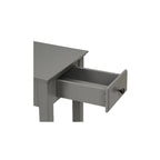 Table d'appoint rectangulaire en bois de 58 cm (23 po) avec deux étagères de rangement et un tiroir, idéale pour le salon - Dimensions : 33 cm (13 po) L x 56 cm (22 po) l x 58 cm (23 po) H