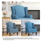 Ensemble de 2 fauteuils à oreilles élégants pour salon, fauteuils d'appoint rembourrés