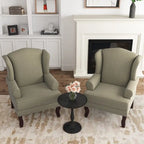 Ensemble de 2 fauteuils à oreilles élégants pour salon, fauteuils d'appoint rembourrés