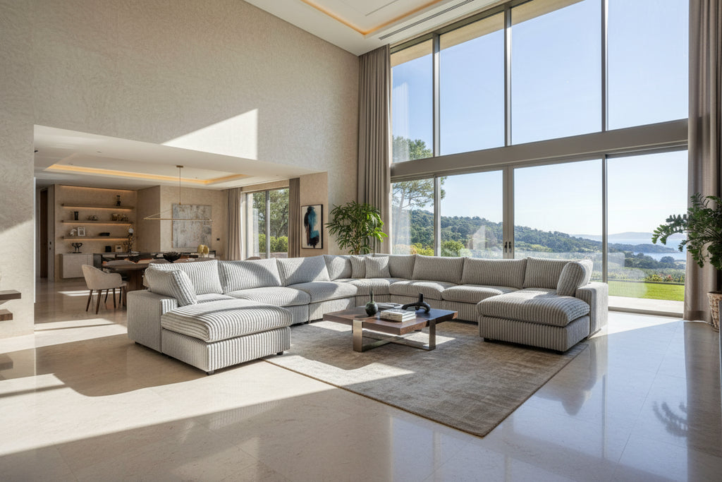 Canapé d'angle modulable 157,48, canapé-lit moderne à assise profonde pour salon