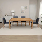 Table de salle à manger Tuley, en pin, brun naturel, plateau rectangulaire de 180 cm (71 pouces).