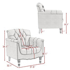 Ensemble de 2 fauteuils d'appoint capitonnés en similicuir végan, avec garniture cloutée