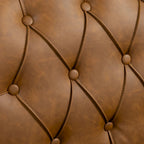 Ensemble de 2 fauteuils d'appoint capitonnés en similicuir végan, avec garniture cloutée