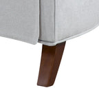 Fauteuil d'appoint en tissu chenille avec pieds en bois rétro, coussin en mousse haute densité et ressorts, capacité de charge de 136 kg