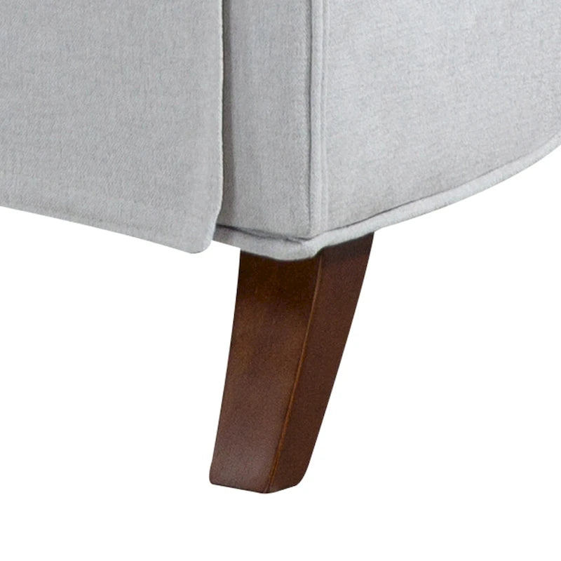 Fauteuil d'appoint en tissu chenille avec pieds en bois rétro, coussin en mousse haute densité et ressorts, capacité de charge de 136 kg