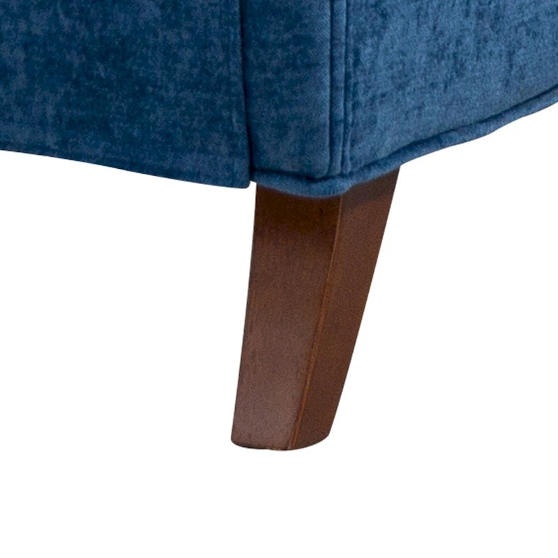 Fauteuil d'appoint en tissu chenille avec pieds en bois rétro, coussin en mousse haute densité et ressorts, capacité de charge de 136 kg