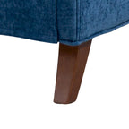 Fauteuil d'appoint en tissu chenille avec pieds en bois rétro, coussin en mousse haute densité et ressorts, capacité de charge de 136 kg