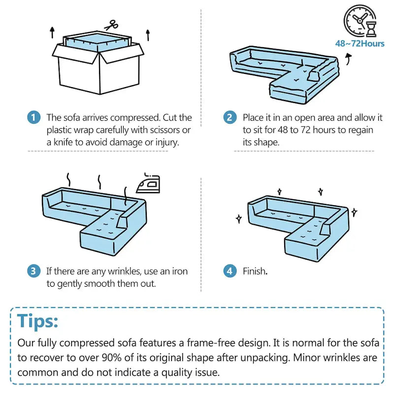 Canapé-lit moderne 4 places gris 125 pour salon, convertible en canapé d'intérieur